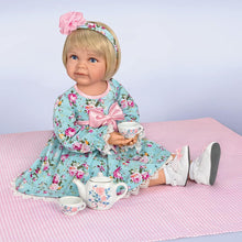 Load image into Gallery viewer, The Ashton-Drake Galleries So Truly Real Tea for Two Toddler Girl Doll Featuring A Finely Tailored Floral Ensemble and Comes with A 3-Piece Porcelain Tea Set and Picnic Blanket - RCE Global Solutions