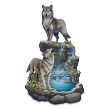 Load image into Gallery viewer, The Bradford Exchange Al Agnew Majestic Encounter Illuminated Wolf Sculpture 11-inches - RCE Global Solutions