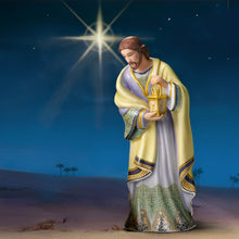 Load image into Gallery viewer, The Bradford Exchange Joseph Issue #2 from Silent Night (Notte Silenzioza) Nativity Figurine Collection Handcrafted Porcelain Tuscan Style Motifs Gold Tone Highlights 7-inches - RCE Global Solutions