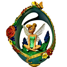 Load image into Gallery viewer, The Bradford Exchange Tink Today You Will Shine Disney Tinker Bell Enchanted Moments Collection Issue #6 Handcrafted Faberge-Style Sculptures with Faux Jewels and Raised-Relief Flowers Figurine 7-inches