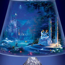 Load image into Gallery viewer, The Bradford Exchange Disney Thomas Kinkade Dancing In The Starlight Cinderella Art Glass Lamp - RCE Global Solutions