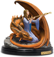 Load image into Gallery viewer, The Bradford Exchange Anne Stokes The Truth Dragon Sculpture Hand Cast and Handpainted with Removable 22 Carat Gold Plated Sword of Truth 9"-Inches - RCE Global Solutions