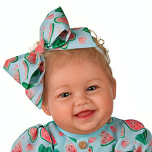 Load image into Gallery viewer, The Ashton-Drake Galleries Sweet Summer Smiles Baby Doll Handcrafted Realistic Doll with RealTouch® Vinyl Skin Hand-Rooted Hair Weighted Cloth Body and Watermelon-Print Outfit from Sweet Summer Memories Annual Collection by Ping Lau 16.5" - RCE Global Solutions