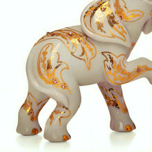 Load image into Gallery viewer, The Hamilton Collection Golden Fortunes Figurine Collection Issue #3: Riches of Shining Strength Handcrafted Fine Bisque Porcelain Hand-Painted with 22K Gold Accents and Genuine Svenka Crystals by Blake Jensen 6-inches - RCE Global Solutions