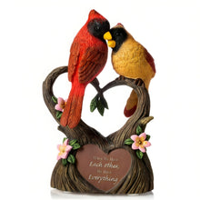 Load image into Gallery viewer, The Hamilton Collection When We Have Each Other We Have Everything Cardinals Figurine Issue #2 Romantic Collectible with Swarovski Crystals Glitter Accents and Heartfelt Sentiment 4.5-inches - RCE Global Solutions
