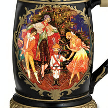 Load image into Gallery viewer, The Bradford Exchange The Nutcracker Porcelain Christmas Steinwith Sculpted Topper, Gold-Toned Lid, 24 oz Collectible Barware or Holiday Decor Handcrafted Heirloom Porcelain 8.25-inches