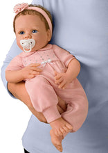 Load image into Gallery viewer, The Ashton-Drake Galleries Cooing Chloe Interactive Lifelike TrueTouch® Authentic Silicone Baby Girl Doll That Coos and Breathes  Weighted Fully Poseable by  Master Doll Artist Linda Murray 18"-Inches - RCE Global Solutions