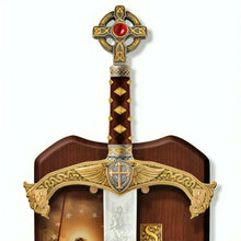 Load image into Gallery viewer, The Bradford Exchange Archangels of the Lord Sword Wall Decor Collection Religious Set of Intricately Crafted Stainless Steel Swords with Heroic Archangel Artwork by Howard David Johnson 12" W x 42" L - RCE Global Solutions