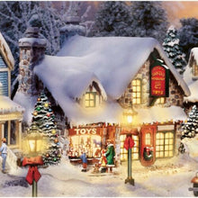 Load image into Gallery viewer, The Bradford Exchange Thomas Kinkade Santa's Workshop Village House Christmas Decoration Lights Up Issue #3 - RCE Global Solutions