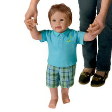 Load image into Gallery viewer, The Ashton-Drake Galleries Mason's First Steps A So Truly Real® Touch-Activated Interactive Baby Doll Handcrafted with RealTouch® Vinyl Lifelike Collectible Doll with Poseable Head Adorable Dinosaur Outfit by Master Doll Artist Linda Murray 26-inches - RCE Global Solutions