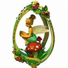 Load image into Gallery viewer, The Bradford Exchange Tink Do You Believe in Faith Disney Tinker Bell Enchanted Moments Collection Issue #5 Handcrafted Faberge-Style Sculptures with Faux Jewels and Raised-Relief Flowers Figurine 7-inches