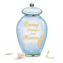 Load image into Gallery viewer, The Bradford Exchange Messages From Heaven Musical Comfort Jar With 365 Messsages Of Hope Heirloom Porcelain with Blue Ombre Finish and 22K-Gold Accents Plays Always In My Heart 7.25-inches - RCE Global Solutions