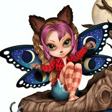 Load image into Gallery viewer, The Hamilton Collection All Aboard the Halloween Express Figurine Collection Issue #3 Furr-ociously Friendly Fairy in Frankenstein Bride Costume Handcrafted Resin by Jasmine Becket-Griffith 4.25-Inches - RCE Global Solutions