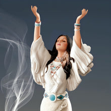 Load image into Gallery viewer, The Bradford Exchange Guiding Spirits with lavender-scented Incense Burner Sculpture from Mystic Maidens Incense Burner Collection 5" W x 7" H - RCE Global Solutions