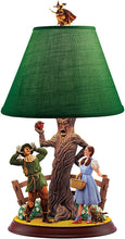 Load image into Gallery viewer, The Bradford Exchange The Wizard of OZ We're Not in Kansas Anymore Dorothy Toto Scarecrow Lamp with Sculpted Haunted Forest Scene Yellowbrick Road and Wicked Witch Silhouette and Finial 18"-Inches - RCE Global Solutions