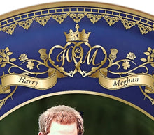 Load image into Gallery viewer, The Bradford Exchange Prince Harry & Meghan Royal Engagement Collector Plate Official Portrait Heirloom Porcelain Cobalt Blue with 22K Gold Design Commemorative Historic Event 7-inches - RCE Global Solutions