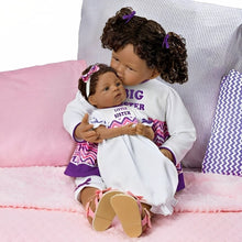 Load image into Gallery viewer, The Ashton - Drake Galleries A Sister's Love Child And Baby So Truly Real® Lifelike With RealTouch® Vinyl Skin African American Wear Hand-Finished Outfits Poseable Doll Set by Waltraud Hanl 24-inches - RCE Global Solutions