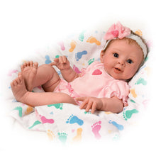 Load image into Gallery viewer, The Ashton - Drake Galleries Ella Lifelike So Truly Real® Interactive Breathing Baby Girl Doll Realistic Weighted Fully Poseable with Soft RealTouch® Vinyl Skin by Renowned Doll Artist Sherry Rawn 17"-inches - RCE Global Solutions