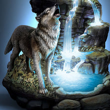 Load image into Gallery viewer, The Bradford Exchange Al Agnew Majestic Encounter Illuminated Wolf Sculpture 11-inches - RCE Global Solutions