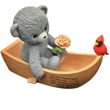 Load image into Gallery viewer, The Hamilton Collection Faithful Fuzzies Forever in My Heart Figurine Issue #3 "Missed Each Day" Hand-Painted Bereavement Bear with Cardinal and Flowers Memorial Keepsake 3.5-inches - RCE Global Solutions