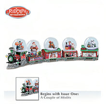 Load image into Gallery viewer, The Bradford Exchange Rudolph The Red-Nosed Reindeer Express Snowglobe Collection Issue #1 A Couple of Misfits Handcrafted Musical Train Car Snowglobes 4.5-Inches - RCE Global Solutions