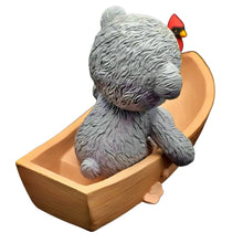 Load image into Gallery viewer, The Hamilton Collection Faithful Fuzzies Forever in My Heart Figurine Issue #3 "Missed Each Day" Hand-Painted Bereavement Bear with Cardinal and Flowers Memorial Keepsake 3.5-inches - RCE Global Solutions