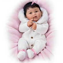 Load image into Gallery viewer, The Ashton-Drake Galleries Yuki, The Brightest Star Baby Doll So Truly Real® with Faux Fur-lined Hood RealTouch® Vinyl Skin Hand-rooted Hair, Poseable, Weighted Cloth Body by Ping Lau 19-inches - RCE Global Solutions