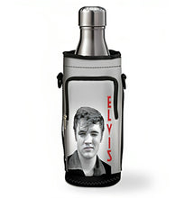 Load image into Gallery viewer, The Bradford Exchange Elvis Bottle With Carrier The King of Rock N Roll Water Bottle Carrier with Back Zip Around Pocket Includes a FREE Stainless Steel Water Bottle 8-inches - RCE Global Solutions