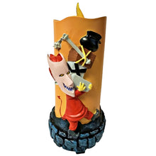 Load image into Gallery viewer, The Bradford Exchange Disney The Nightmare Before Christmas Candle Collection Issue #4 "Lock" LED Flameless Candle with Sculpted Details 7-inches