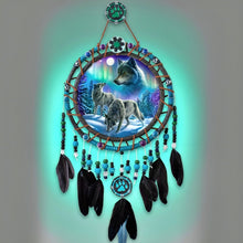 Load image into Gallery viewer, The Bradford Exchange Magnificent Sprits Illuminated Dreamcatchers Issue #2 from Aurora Borealis Wall Decor Collection by James Meger 9.5" W x 12.5" H - RCE Global Solutions