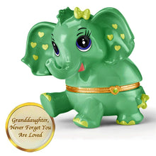 Load image into Gallery viewer, The Bradford Exchange Granddaughter, Never Forget You Are Loved Birthstone Music Box Collection Issue #8: AUGUST Heirloom Porcelain Elephant with Swarovski Crystal and Plays "You Are My Sunshine" 4.5-inches - RCE Global Solutions