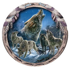 Load image into Gallery viewer, The Bradford Exchange Wilderness Guardians Collector Issue #1: Call of The Night Handcrafted & Richly Detailed for Wolves Canbas Collectible Plate by James A. Meger 32-inches