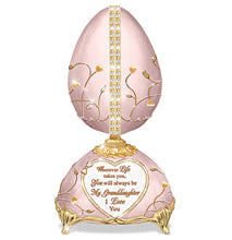 Load image into Gallery viewer, The Bradford Exchange Butterfly Music Box Collection Issue #2 Granddaughter, Wherever Life Takes You Porcelain Egg-Shaped Music Box Featuring 80 Hand-Set Jewels & Adorned with 22K Gold-Plated Accents by Peter Carl Fabergé 18-inches