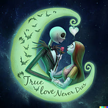 Load image into Gallery viewer, The Bradford Exchange Nightmare Before Christmas Jack & Sally Glow In The Dark Wall Decor True Love Never Dies 7.5"-Inches - RCE Global Solutions