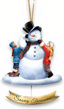 Load image into Gallery viewer, The Bradford Exchange Merriest of Holiday Moments Ornament Collection Issue #1 Set of 5 Unique Ornaments in Custom-Designed Musical Storage Box Handcrafted Christmas Decoration by Thomas Kinkade 4-inches - RCE Global Solutions