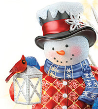Load image into Gallery viewer, The Bradford Exchange Sharing the Season Snow Wonderful Snowman Collection Issue #1 Hand Painted Elegance With Light Music And Enchanting Details Christmas Decoration Figurine by Thomas Kinkade 7.75-inches - RCE Global Solutions