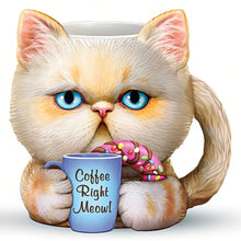 Load image into Gallery viewer, The Bradford Exchange Purr-fect Blend and Coffee Right Meow! Kayomi Kitten Ceramic Mugs Set of 2 Adorable Sculptures Inspired By Kayomi Harai 3.5-inches - RCE Global Solutions
