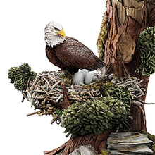 Load image into Gallery viewer, The Bradford Exchange Soaring Guardian Levitating Eagle Sculpture A Tribute to Eagle Parenthood Crafted with Intricate Detail and Levitation Technology 4" L x 4.5" W - RCE Global Solutions