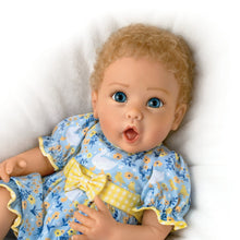 Load image into Gallery viewer, The Ashton-Drake Galleries Singing in The Rain So Truly Real® Interactive Lifelike Baby Girl Doll That Babbles with Custom 4-Piece Rain Themed Ensemble Complete with Rain Boots and A Bucket Hat 21"-Inches - RCE Global Solutions