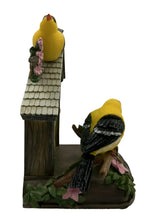 Load image into Gallery viewer, The Bradford Exchange Serenade of Spring Goldfinches Illuminated Songbird Sculpture Season's Splendor Collection Issue#2 by Hautman Brothers 5.75" W x 7" H x 4.5" D - RCE Global Solutions