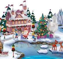 Load image into Gallery viewer, The Bradford Exchange Hawthorne Village Division Rudolph's Christmas Cove Sculpture A Heartwarming Light-Up Village Inspired by the Beloved Rudolph the Red-Nosed Reindeer® 14.25" W x 6" H x 5" D - RCE Global Solutions