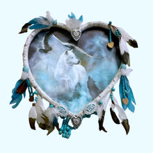 Load image into Gallery viewer, The Bradford Exchange Heartsong Lifelong Love and Partnership White Wolves Design True Hearts Dreamcatcher Collection Issue #4 by Carol Cavalaris 9.5-inches - RCE Global Solutions