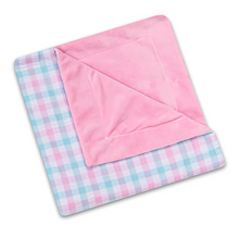 Load image into Gallery viewer, The Ashton-Drake Galleries Reversible Pink & Plaid Bassinet Baby Doll Accessory with A Matching Blanket - RCE Global Solutions