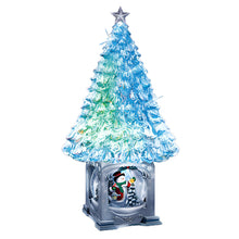 Load image into Gallery viewer, The Bradford Exchange Thomas Kinkade Illuminated Musical Christmas Tree Snowman Snow Globe Magic of the Season Decoration  with Color Changing Lights and 8 Carol Melodies 13"-Inches - RCE Global Solutions