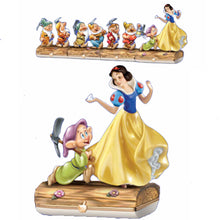 Load image into Gallery viewer, The Bradford Exchange Disney Snow White and the Seven Dwarfs Snow White and Dopey Limoges-Style Box Issue #1 Handcrafted Painted Heirloom Porcelain with 22K Gold Clasps and Genuine Crystal 4.5"-Inches - RCE Global Solutions