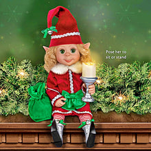 Load image into Gallery viewer, The Ashton-Drake Galleries Charlie Christmas Elf Collection Issue #2: 'Merry the Christmas Elf' Doll Handcrafted Holiday Elf with Light-Up Candle, Story Card, and Preparation Checklist Holiday Decorations by Ina Volprich 14-Inches - RCE Global Solutions