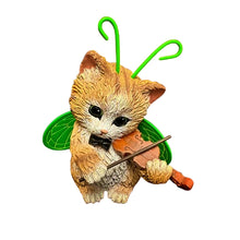 Load image into Gallery viewer, The Hamilton Collection "Lucky as a Cricket" Cute as a Bug Cat Figurine Hand-Sculpted and Hand-Painted Collectible Resin Figurine with Bright Green-Eyed and Cricket-Inspired Design by Kayomi Harai 4-inches - RCE Global Solutions