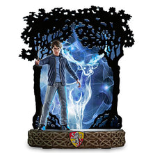 Load image into Gallery viewer, The Bradford Exchange HARRY POTTER Illuminated Patronus Sculpture Collection Issue #1 Harry Potter Hand-painted with LED Magical Glow Figure 7.8-inches