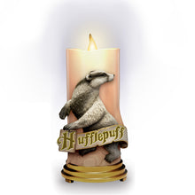 Load image into Gallery viewer, The Bradford Exchange HUFFLEPUFF™ Harry Potter™ Hogwarts House Flameless LED Candle Collection Issue #1 High-Relief Sculpted House Mascots and Colors Remote-Controlled Illumination Magic 7-inches - RCE Global Solutions