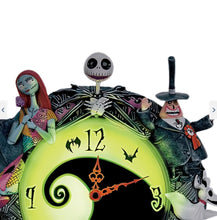 Load image into Gallery viewer, The Bradford Exchange Disney Tim Burton's The Nightmare Before Christmas Wall Clock Handcrafted Timepiece with Eight Lovable Characters - A Must-Have for Halloween & Disney Collectors 11-Inches - RCE Global Solutions